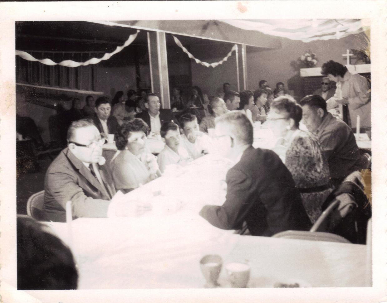 Crowd at the tables